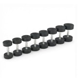 Ряд гантелей круглых UNIX Fit PRO обрезиненных от 12,5 до 30 кг