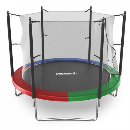 Батут UNIX Line Simple 10 ft (305 см) с внутренней защитной сеткой, цветной Батут UNIX Line Simple 10 ft (305 см) с внутренней защитной сеткой, цветной