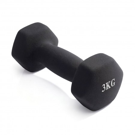 Гантель неразборная гексагональная неопрен 3 кг (черная) VictoryFit VF-DHN030 Гантель неразборная гексагональная неопрен 3 кг (черная) VictoryFit VF-DHN030