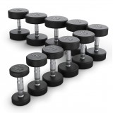 Ряд гантелей круглых UNIX Fit обрезиненные от 2,5 до 25 кг