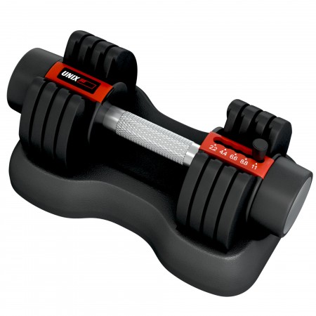 Гантель со ступенчатой регулировкой UNIX Fit 11 кг черная Гантель со ступенчатой регулировкой UNIX Fit 11 кг черная