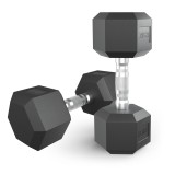 Гантель гексагональная UNIX Fit обрезиненная 12,5 кг, 2 шт. Гантель гексагональная UNIX Fit обрезиненная 12,5 кг, 2 шт.