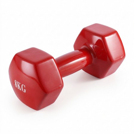 Гантель неразборная 8 кг. винил VictoryFit VF-DV080