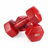 Гантель неразборная 8 кг. винил (2 штуки) VictoryFit VF-DV080-2