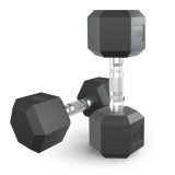 Гантель гексагональная UNIX Fit обрезиненная 10 кг, 2 шт. Гантель гексагональная UNIX Fit обрезиненная 10 кг, 2 шт.