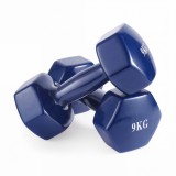 Гантель неразборная 9 кг. винил (2 штуки) VictoryFit VF-DV090-2