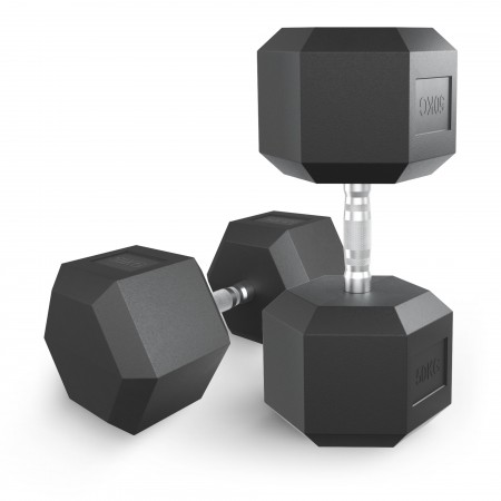 Гантель гексагональная UNIX Fit обрезиненная 50 кг / шт. Гантель гексагональная UNIX Fit обрезиненная 50 кг / шт.