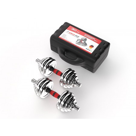 Набор гантелей UNIX Fit в кейсе 30 кг Набор гантелей UNIX Fit в кейсе 30 кг