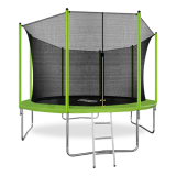 ARLAND Батут 12FT с внутренней страховочной сеткой и лестницей (Light green)