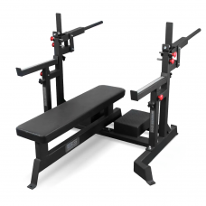 Скамья для жима пауэрлифтерская с механизмом подъёма штанги BRONZE GYM PARTNER AL-321