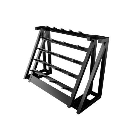 Стойка для хранения штанг для аэробики (бодипампов) BRONZE GYM 190х55х128,на 20 шт.