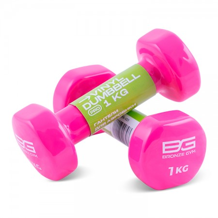 Гантели для аэробики виниловые BRONZE GYM,1 кг., пара. Гантели для аэробики виниловые BRONZE GYM,1 кг., пара.