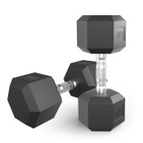 Гантель гексагональная UNIX Fit обрезиненная 15 кг, 2 шт. Гантель гексагональная UNIX Fit обрезиненная 15 кг, 2 шт.