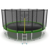 EVO JUMP External 16ft (Green) Батут с внешней сеткой и лестницей, диаметр 16ft (зеленый)