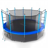 EVO JUMP Internal 16ft (Blue) + Lower net. Батут с внутренней сеткой и лестницей, диаметр 16ft (синий) + нижняя сеть