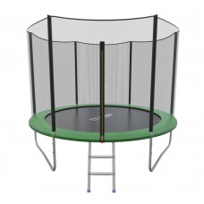 EVO JUMP External 10ft (Green) Батут СКЛАДНОЙ с внешней сеткой и лестницей, диаметр 10ft (зеленый)