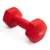 Гантель неразборная гексагональная неопрен  5 кг (красная) VictoryFit VF-DHN050