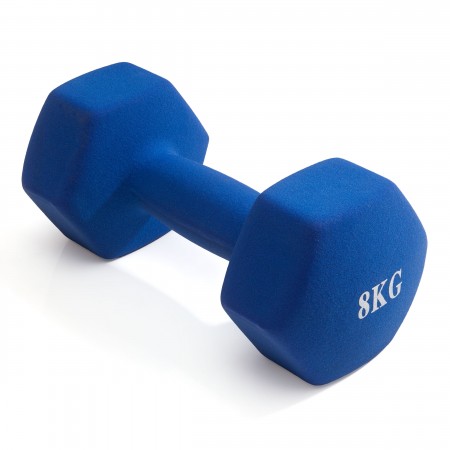 Гантель неразборная гексагональная неопрен 8 кг (синяя) VictoryFit VF-DHN080 Гантель неразборная гексагональная неопрен 8 кг (синяя) VictoryFit VF-DHN080