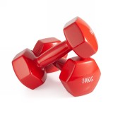 Гантель неразборная 10 кг. винил (2 штуки) VictoryFit VF-DV100-2