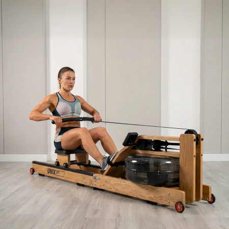 Гребной тренажер UNIX Fit светлое дерево / Wood Rower Light