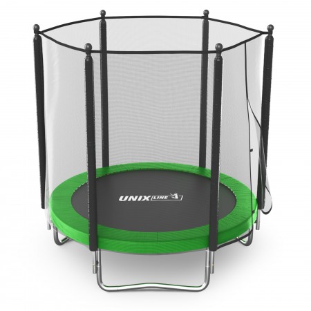 Батут UNIX Line Simple 6 ft (183 см) с внешней защитной сеткой, зеленый Батут UNIX Line Simple 6 ft (183 см) с внешней защитной сеткой, зеленый