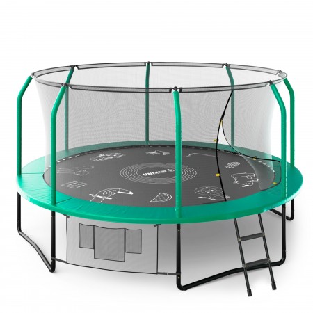 Батут UNIX Line Премиальный с играми / Supreme Game 14 ft (427 см) зеленый Батут UNIX Line Премиальный с играми / Supreme Game 14 ft (427 см) зеленый