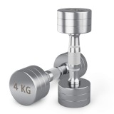 Гантель UNIX Fit PRO круглая хромированная 4 кг, 2 шт.