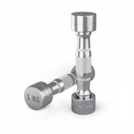 Гантель UNIX Fit PRO круглая хромированная 1 кг, 2 шт. Гантель UNIX Fit PRO круглая хромированная 1 кг, 2 шт.