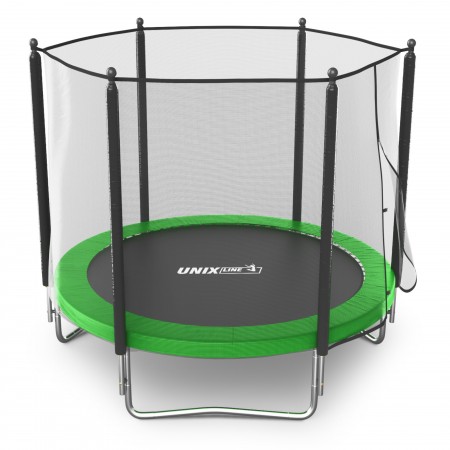 Батут UNIX Line Simple 8 ft (244 см) с внешней защитной сеткой, зеленый Батут UNIX Line Simple 8 ft (244 см) с внешней защитной сеткой, зеленый