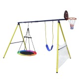 Комплекс уличный игровой с воротами UNIX Line 4 в 1 Yellow Комплекс уличный игровой с воротами UNIX Line 4 в 1 Yellow