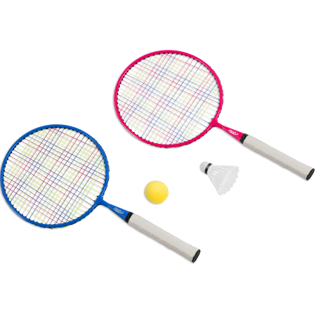 Набор для бадминтона с ракетками KRAFLA FUN200 (2шт), воланом и поролоновым мячом.