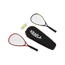 Набор для спидминтона KRAFLA S-SP500 с ракетками (2шт) и воланами (3шт) в чехле