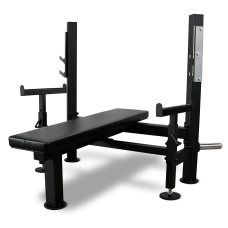 Скамья для жима лёжа со страховочными упорами BRONZE GYM PARTNER ML-902