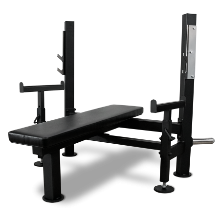 Скамья для жима лёжа со страховочными упорами BRONZE GYM PARTNER ML-902