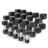 Ряд гантелей гексагональных UNIX Fit обрезиненные от 2,5 до 50 кг Ряд гантелей гексагональных UNIX Fit обрезиненные от 2,5 до 50 кг