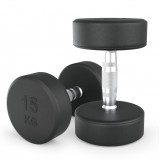 Гантель UNIX Fit PRO круглая обрезиненная 15 кг, 2 шт.