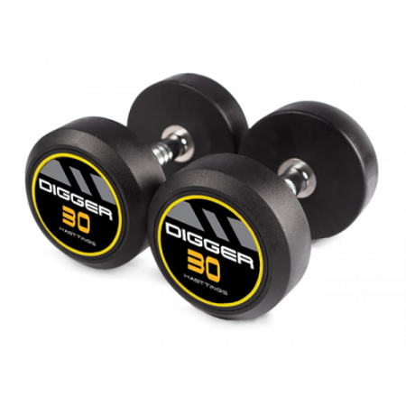 Комплект обрезиненных гантелей 10 пар от 12,5 до 35кг Hasttings Digger HD51D2A-12,5-35