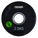 Диск олимпийский обрезиненный 3-х хватовый 2,5кг Hasttings Digger HD51C1C-2,5