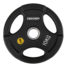 Диск олимпийский обрезиненный 3-х хватовый 10кг Hasttings Digger HD51C1C-10