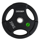 Диск олимпийский обрезиненный 3-х хватовый 20кг Hasttings Digger HD51C1C-20