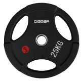 Диск олимпийский обрезиненный 3-х хватовый 25кг Hasttings Digger HD51C1C-25