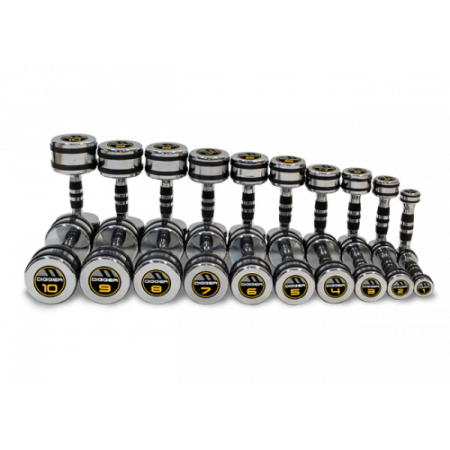 Комплект хромированных гантелей 10 пар от 1 до 10 кг Hasttings Digger HD51D5B-1-10 Комплект хромированных гантелей 10 пар от 1 до 10 кг Hasttings Digger HD51D5B-1-10