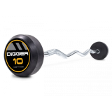 Комплект изогнутых фиксированных обрезиненных штанг 5 шт от 10 до 20кг