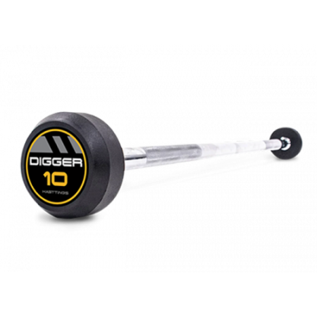 Комплект прямых фиксированных обрезиненных штанг 5 шт от 25 до 45кг