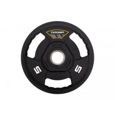 Диск олимпийский полиуретановый 3-х хватовый 5кг Hasttings Digger HD51C3A-5