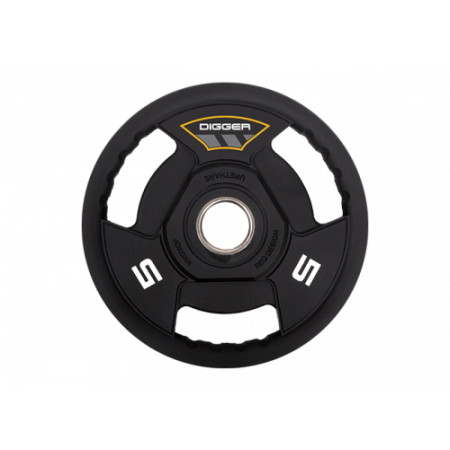 Диск олимпийский полиуретановый 3-х хватовый 5кг Hasttings Digger HD51C3A-5