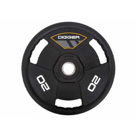 Диск олимпийский полиуретановый 3-х хватовый 20кг Hasttings Digger HD51C3A-20