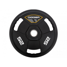 Диск олимпийский полиуретановый 3-х хватовый 25кг Hasttings Digger HD51C3A-25