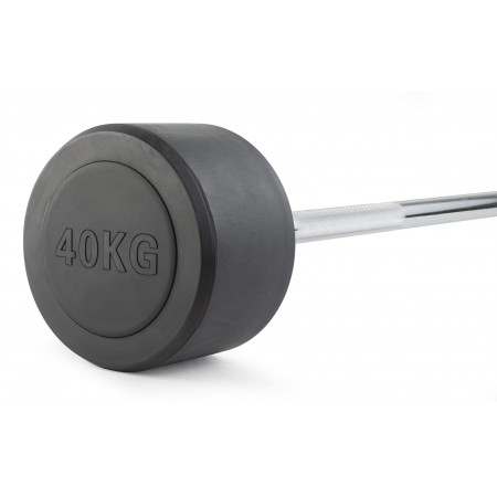 Штанга неразборная обрезиненная 40 кг. Прямой гриф. VictoryFit VF-DX4400