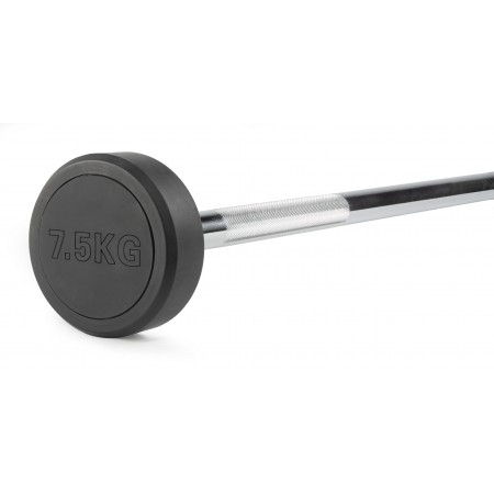 Штанга неразборная обрезиненная 7,5 кг. Прямой гриф. VictoryFit VF-DX4075